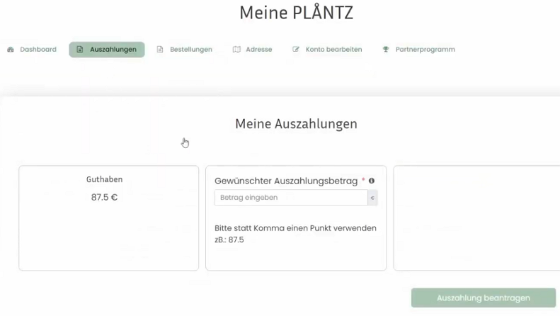 Auszahlungen bei Plaentz anweisen