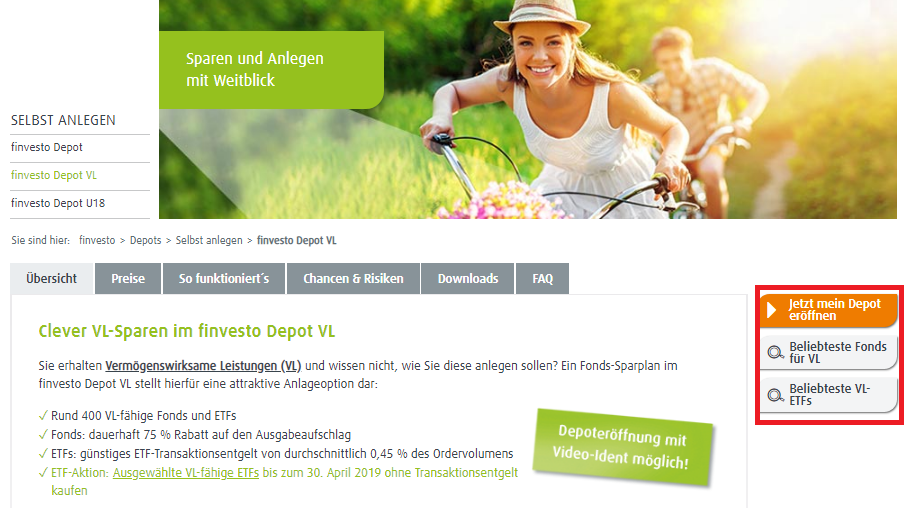 finvesto vl sparen etf geld anlegen vermögenswirksame Leistungen