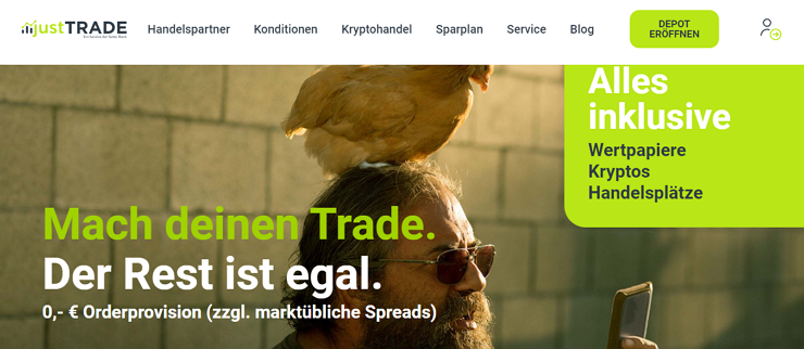justTRADE Startseite