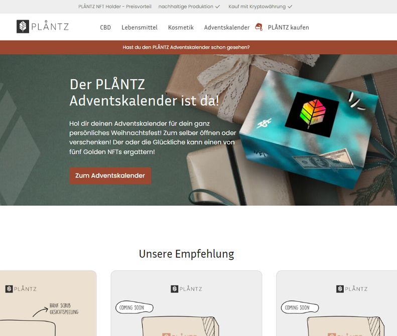 Plaentz Online Shop