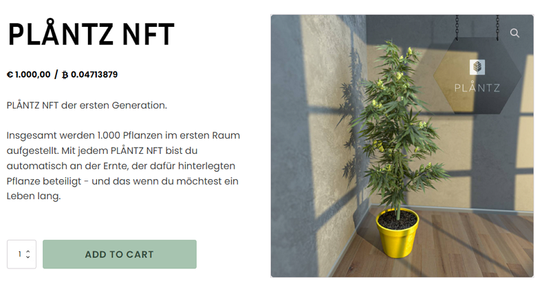 Plantz.com NFT Cannabis Crowdgrowing