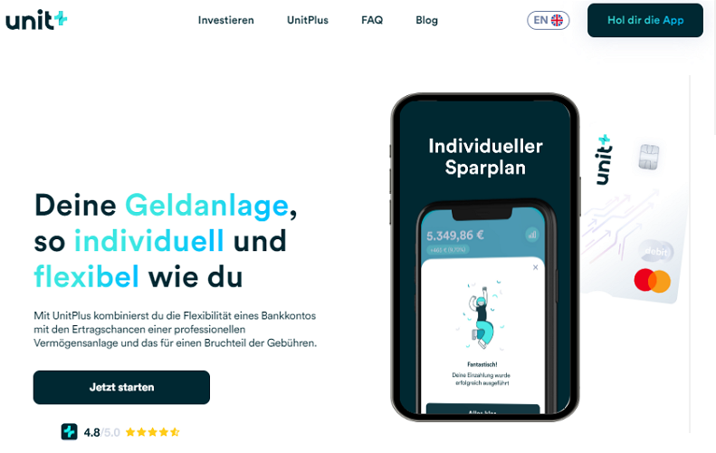 Startseite UnitPlus App